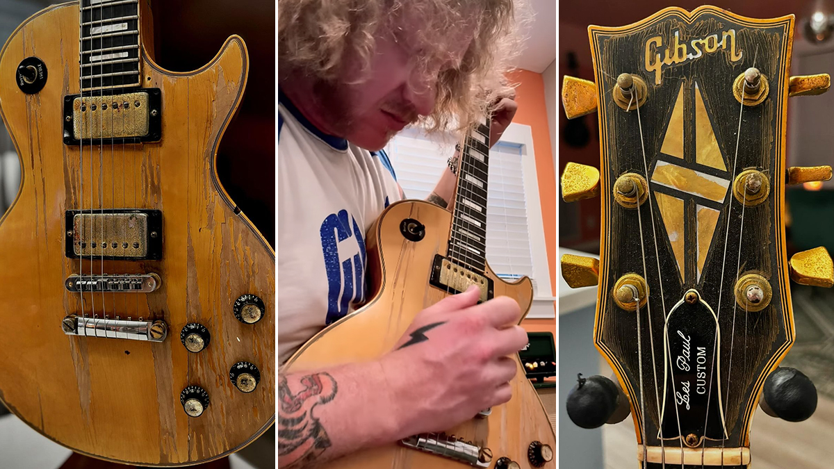 “Imagine the dirtiest Les Paul on the planet, but even worse”: Jared James Nichols is reviving a storm-destroyed Gibson – a 1975 Custom that was being played when its original owner died