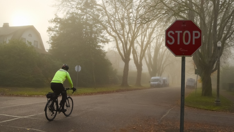 Should cyclists have to obey stop signs? B.C. advocates pushing for ‘rolling stops’