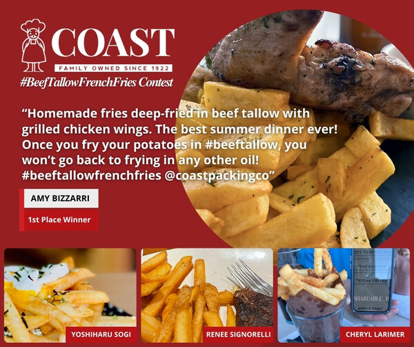 This Summer, Americans Unite in Their Love of Spuds As Coast Packing’s 7th Annual Beef Tallow French Fry Contest Serves Up Winners from Illinois, Minnesota and California