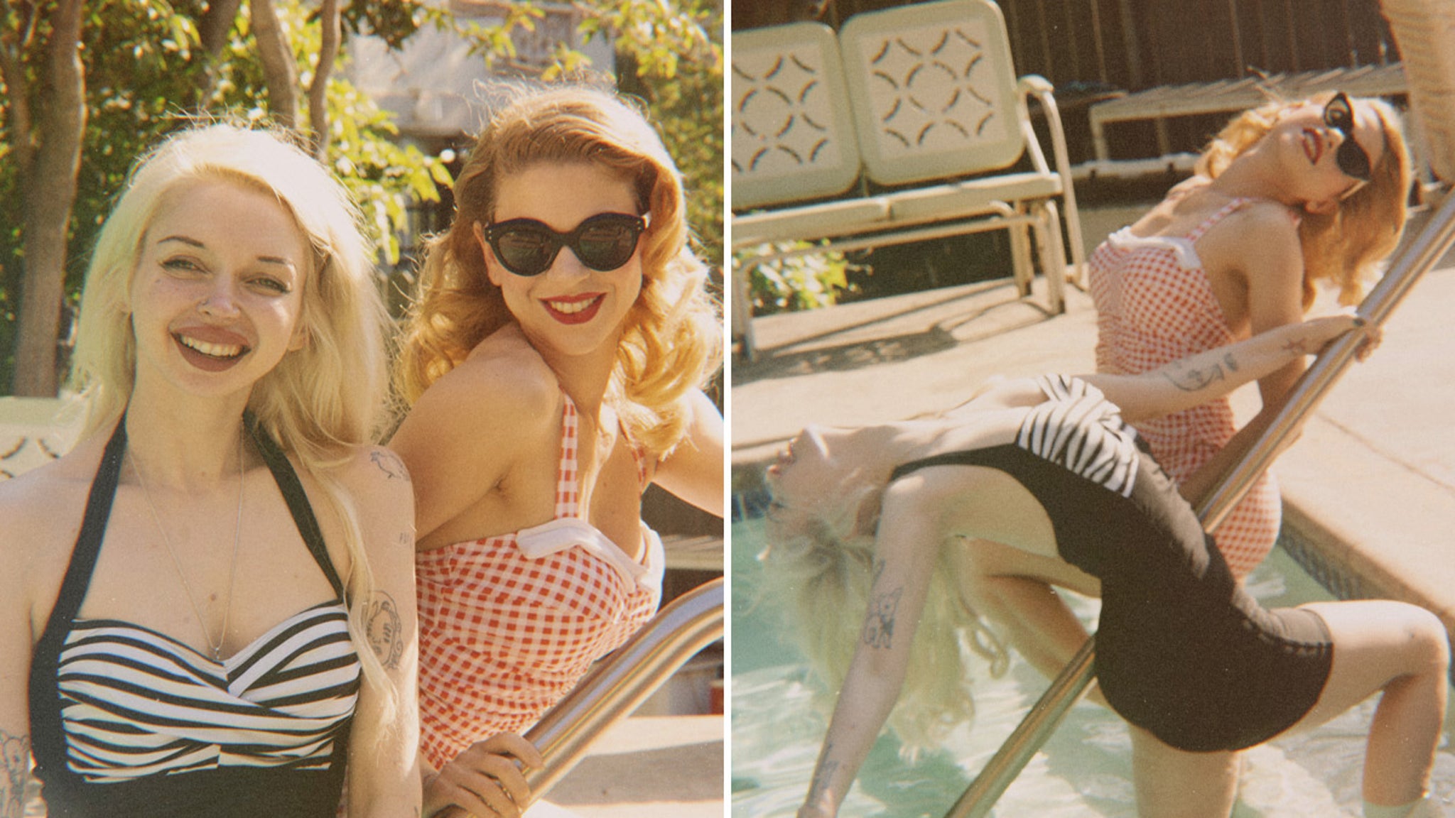 Viola Odette Harlow & Mila Molinari Go Demure Summer In Classic Swimsuits