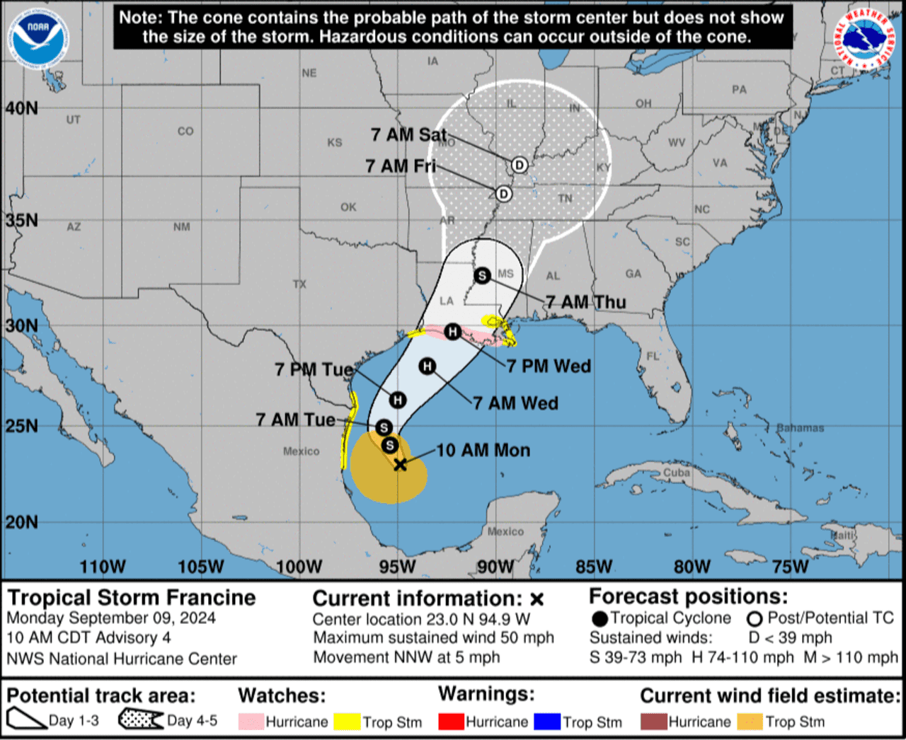 U.S. oil prices end higher as Tropical Storm Francine threatens Gulf operations