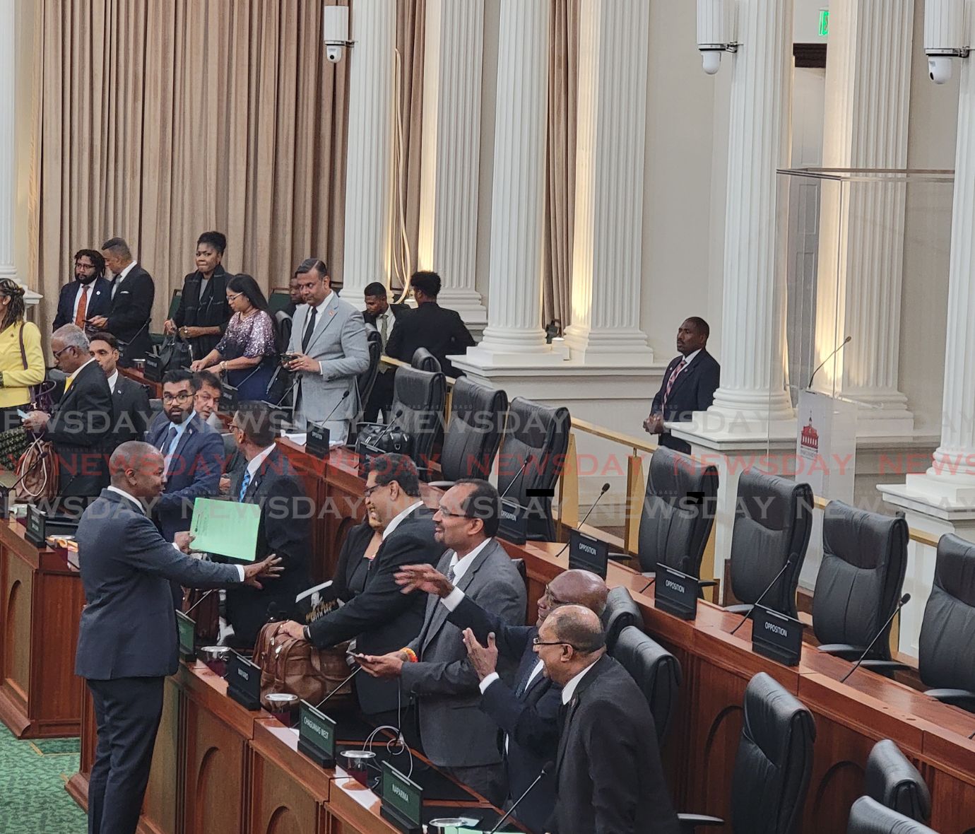 Five MPs moved to foot of UNC bench in House